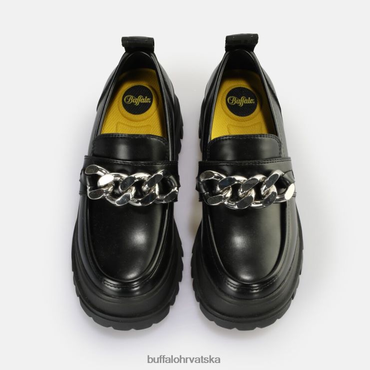 crna/srebrna Buffalo aspha loafer lančić loafer veganski |mokasinke TDD6T596